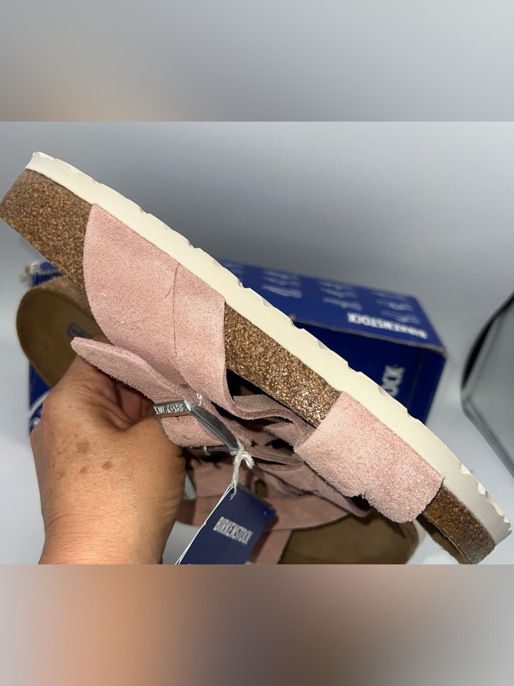 Birkenstock Lugano Suede Pink Clay Sandals EU40 Women US 9-9.5 Narrow/Reg NEW - Picture 11 of 13